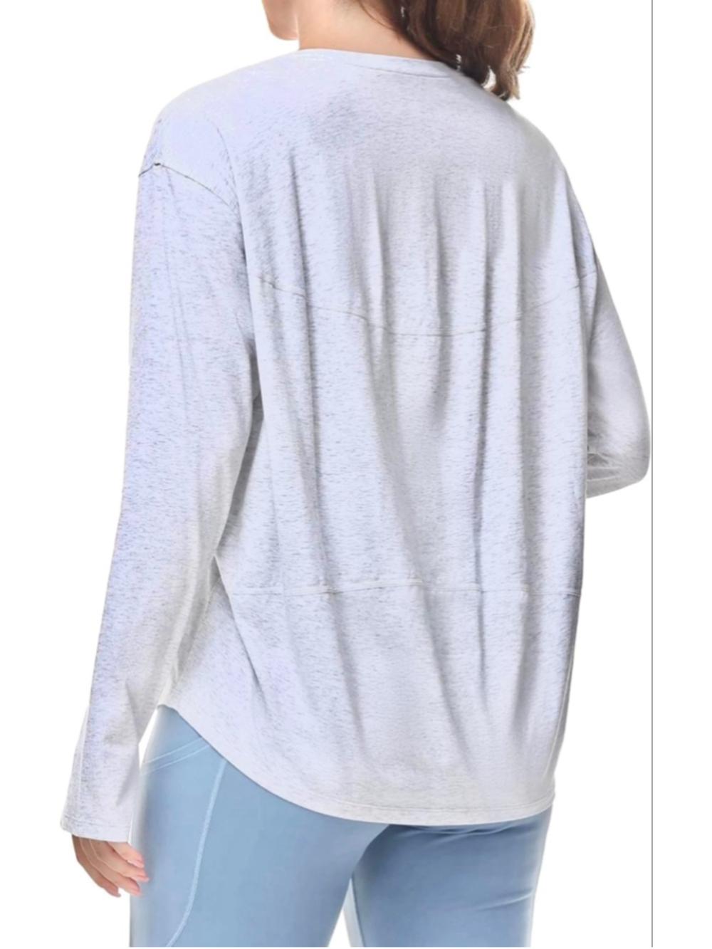 NEW THE GYM PEOPLE Long Sleeve Workout Shirts Back Loose Fit Running Tee XS